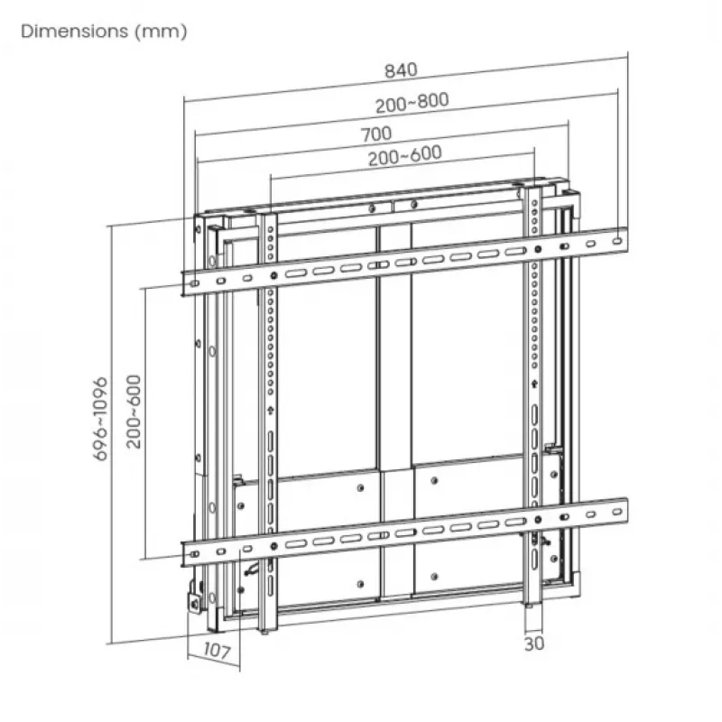 Equip 60 inch-100 inch Interactive Up-Down TV Wall Mount