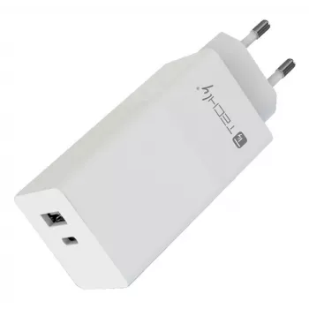 Techly IPW-PD100W-WH mobile device charger Power bank, Smartphone, Tablet, Universal White AC Fast charging Indoor