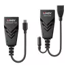Lindy 100m USB 2.0 Type C Cat.6 Extender, Network transmitter & receiver, 100 m, 480 Mbit/s, Cat5e, Cat6, CH317Q, CH9317, RTL8211E, Black