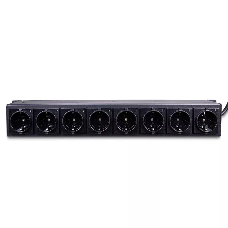 Lindy 73025 power distribution unit (PDU) 8 AC outlet(s) 1.5U Black