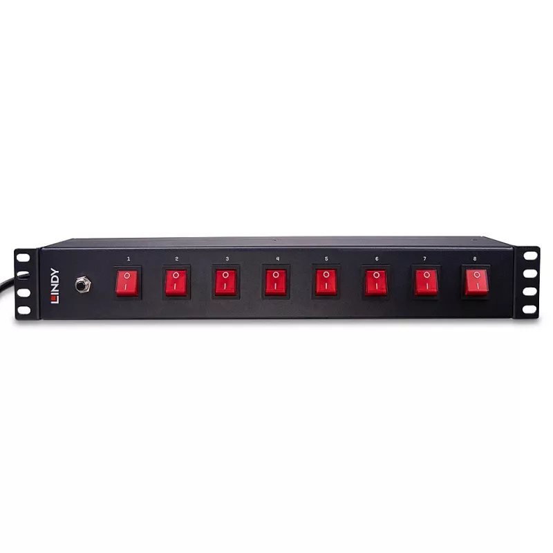 Lindy 73025 power distribution unit (PDU) 8 AC outlet(s) 1.5U Black