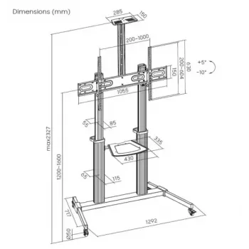 Equip 60 inch-100“ Eco Ultra-large Display TV Cart