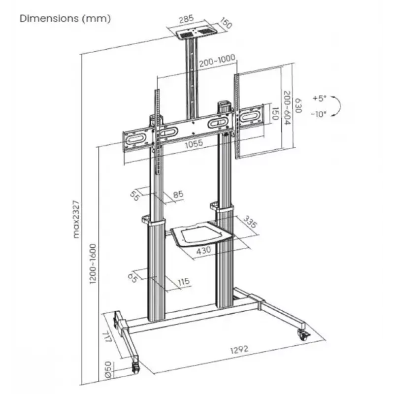 Equip 60 inch-100“ Eco Ultra-large Display TV Cart