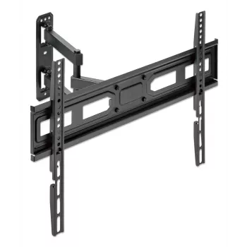 Manhattan Wall Mount for TV & Monitors (Full Motion), For screens 32 inch to 65 inch, VESA compatibility: all between 100x100mm to 600x400mm - check the dimensions of the four mounting holes on back of screen to ensure it fits, Max 35kg, Black, Bracket, Lifetime Warranty