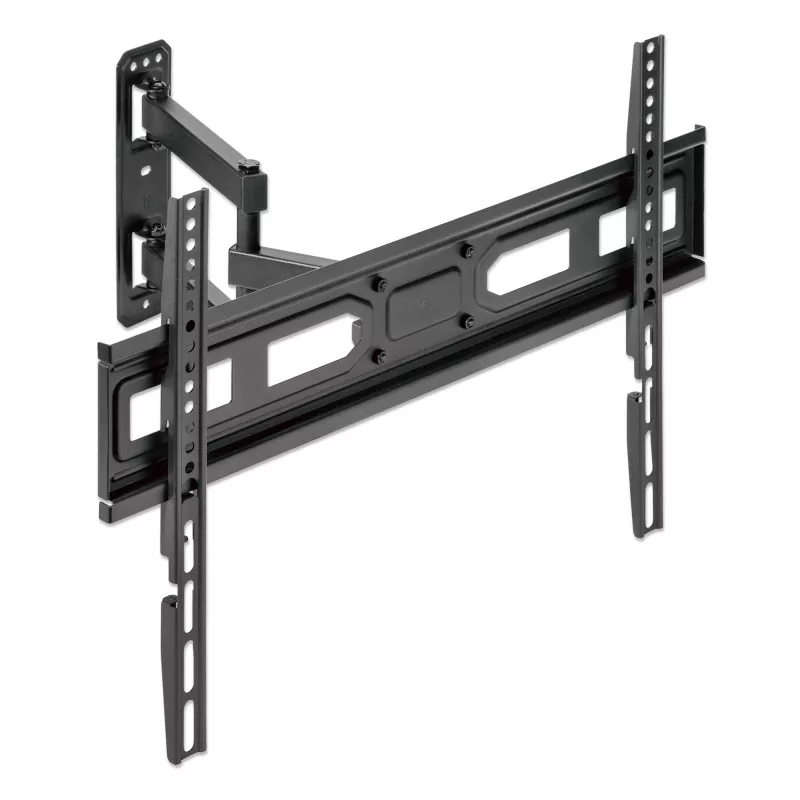 Manhattan Wall Mount for TV & Monitors (Full Motion), For screens 32 inch to 65 inch, VESA compatibility: all between 100x100mm to 600x400mm - check the dimensions of the four mounting holes on back of screen to ensure it fits, Max 35kg, Black, Bracket, Lifetime Warranty