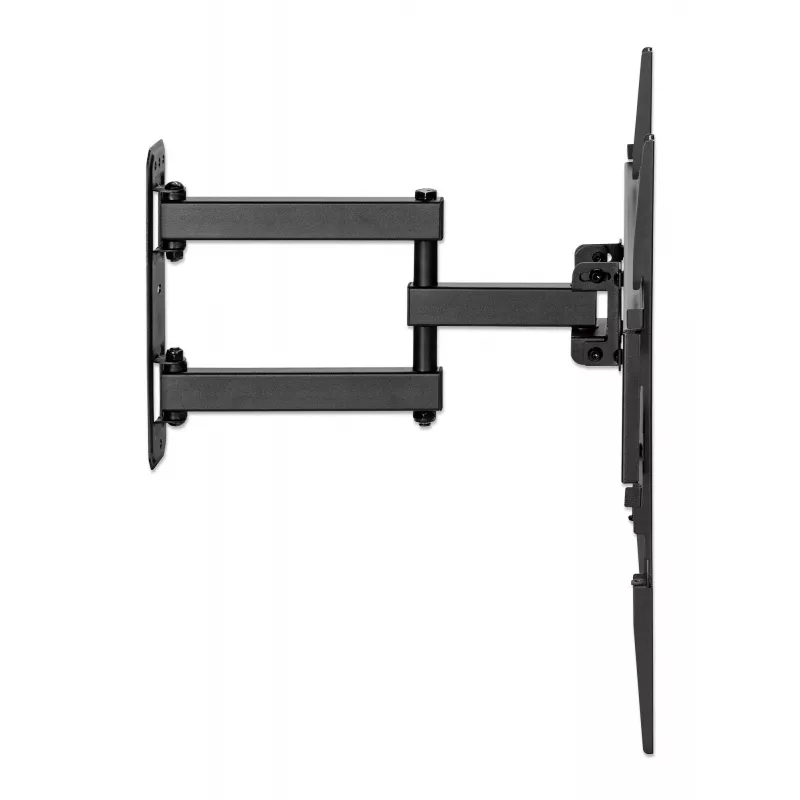 Manhattan Wall Mount for TV & Monitors (Full Motion), For screens 32 inch to 65 inch, VESA compatibility: all between 100x100mm to 600x400mm - check the dimensions of the four mounting holes on back of screen to ensure it fits, Max 35kg, Black, Bracket, Lifetime Warranty