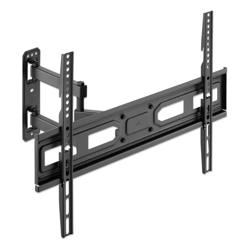 Manhattan Wall Mount for TV & Monitors (Full Motion), For screens 32 inch to 65 inch, VESA compatibility: all between 100x100mm to 600x400mm - check the dimensions of the four mounting holes on back of screen to ensure it fits, Max 35kg, Black, Bracket, Lifetime Warranty