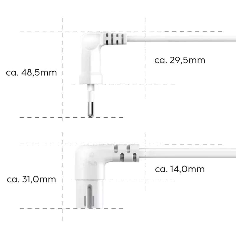 Hama 00221102 power cable White 5 m Power plug type C C7 coupler