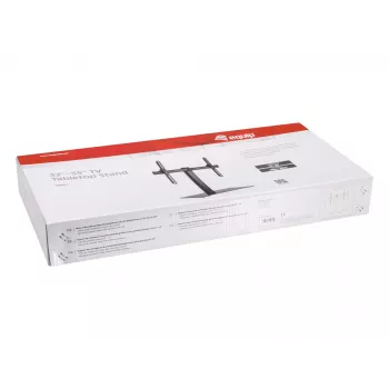 Equip 32 inch-55” TV Tabletop Stand, 81.3 cm (32 inch), 139.7 cm (55 inch), 40 kg, 600 x 400 mm, Glass, Metal, Black