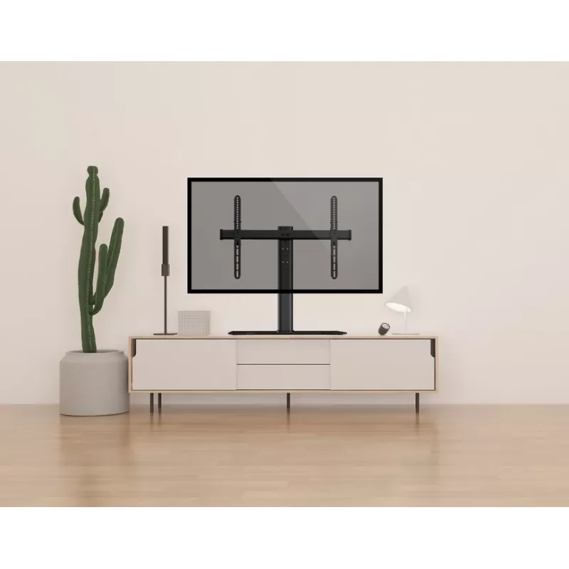 Equip 32 inch-55” TV Tabletop Stand, 81.3 cm (32 inch), 139.7 cm (55 inch), 40 kg, 600 x 400 mm, Glass, Metal, Black