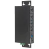 Manhattan USB-A 7-Port Hub Industrial, 7x USB-A Ports, 5 Gbps (USB 3.2 Gen1 aka USB 3.0), 20 kV ESD Protection, A/C, Bus and Terminal-Block Power Options, DIN Rail, Wall Mountable, Metal Housing, Screw-Lock Security