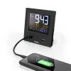 Hama Dual-USB Digital alarm clock Black