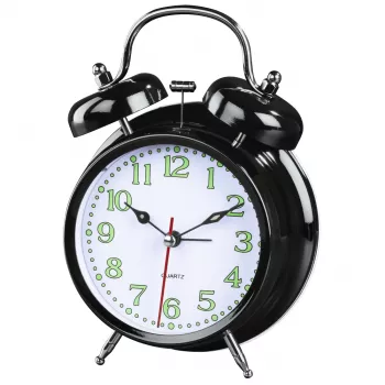 Hama Nostalgia Quartz alarm clock Black