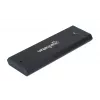 Manhattan M.2 NVMe SSD Enclosure, USB-C Female Connection, 10 Gbps (USB 3.2 Gen2 aka USB 3.1), UASP-compliant, SuperSpeed+ USB, Aluminum, Black, Three Year Warranty