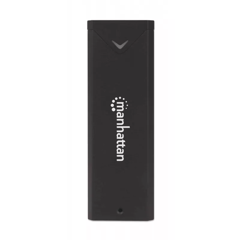Manhattan M.2 NVMe SSD Enclosure, USB-C Female Connection, 10 Gbps (USB 3.2 Gen2 aka USB 3.1), UASP-compliant, SuperSpeed+ USB, Aluminum, Black, Three Year Warranty