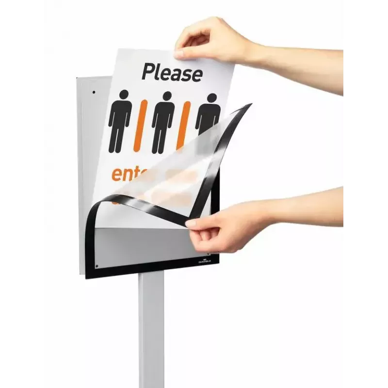 Information stand Durable INFO STAND BASIC A4 Metal Plastic Grey