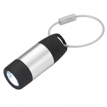 Keychain flashlight TROIKA ECO CHARGE Black Grey LED USB