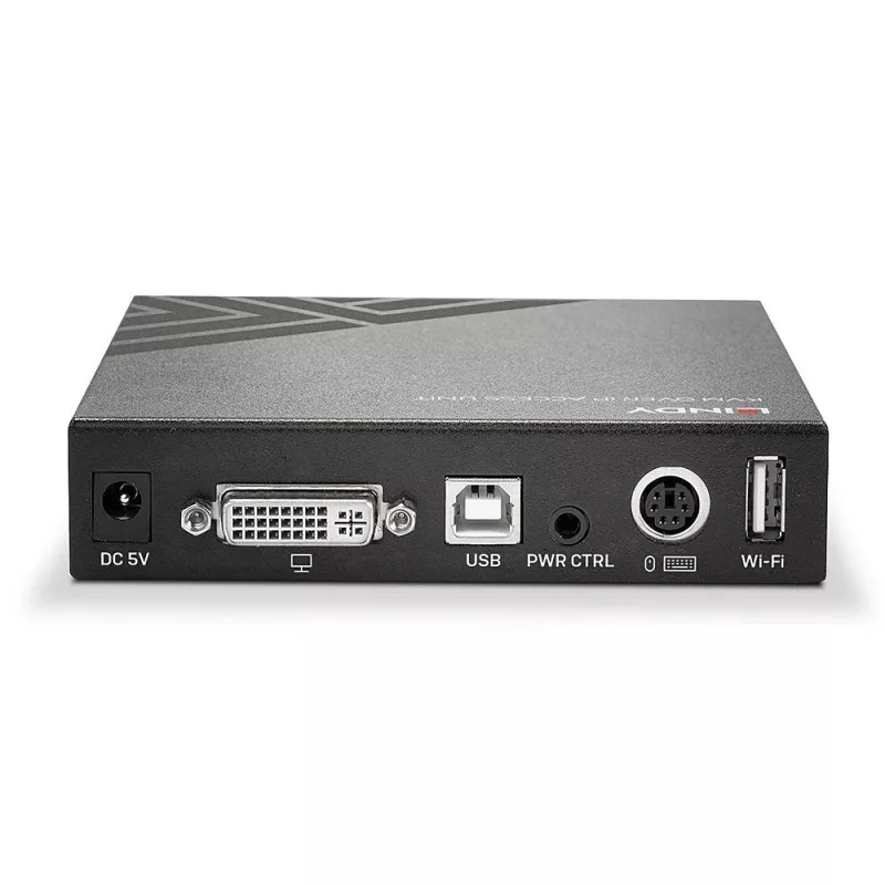 Lindy KVM over IP Access DVI-I, USB and PS/2, Wired, 1920 x 1200 pixels, Metal, CE, UKCA, FCC, CP65, DVI-I, 5 V