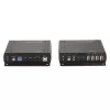 Lindy 140m Cat.6 DVI-D, USB, Audio and RS-232 KVM Extender, Transmitter & receiver, Wired, 140 m, Cat6, 60 Hz, Black