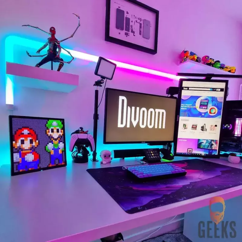 Digital Photo Frame Divoom Pixoo64 Black Wi-Fi 64x64 RGB LED