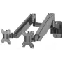 Manhattan Dual Wall Mount for TV & Monitors (Full Motion Gas Spring), For screens 17 inch to 32 inch, VESA compatibility: 75x75mm and 100x100mm - check the dimensions of the four mounting holes on back of screen to ensure it fits, Max 8kg each, Black, Bracket