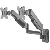 Manhattan Dual Wall Mount for TV & Monitors (Full Motion Gas Spring), For screens 17 inch to 32 inch, VESA compatibility: 75x75mm and 100x100mm - check the dimensions of the four mounting holes on back of screen to ensure it fits, Max 8kg each, Black, Bracket