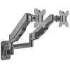 Manhattan Dual Wall Mount for TV & Monitors (Full Motion Gas Spring), For screens 17 inch to 32 inch, VESA compatibility: 75x75mm and 100x100mm - check the dimensions of the four mounting holes on back of screen to ensure it fits, Max 8kg each, Black, Bracket