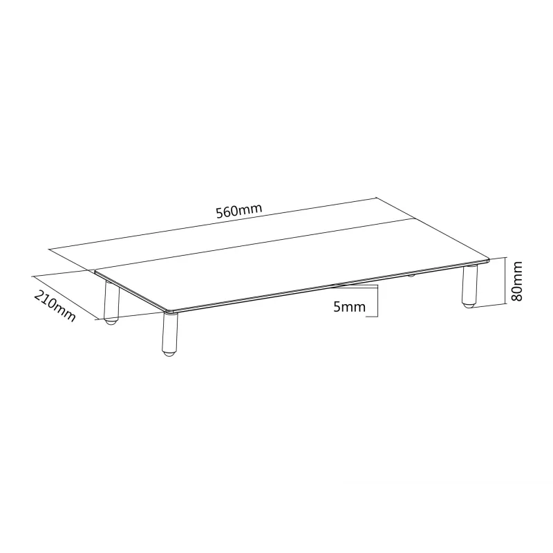 Glass Desktop Monitor Stand Equip 650882