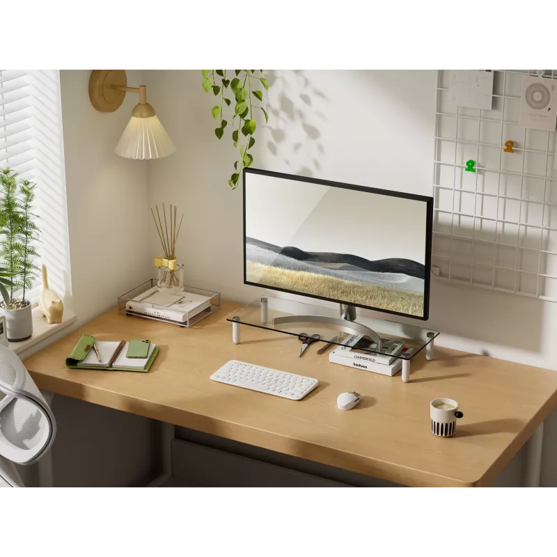 Glass Desktop Monitor Stand Equip 650882