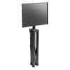 Manhattan Tripod Floor Mount for TV/Monitor/Projector/Laptop, For screens: 13 inch to 32 inch, VESA compatibility: 75x75 and 100x100mm - check the dimensions of the four mounting holes on back of screen to ensure it fits, Max 15kg, Height Adjustable, Black, Bracket