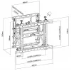 Equip 45 inch-70 inch Pop-Out Video Wall Mount Bracket Max weight 70 kg