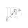 Equip 17 inch-32 inch Single Monitor Wall-Mounted Bracket, Arm length:564mm