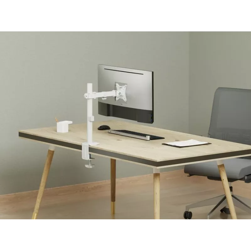 Equip 17 inch-32 inch Articulating Monitor Desk Mount Bracket, White