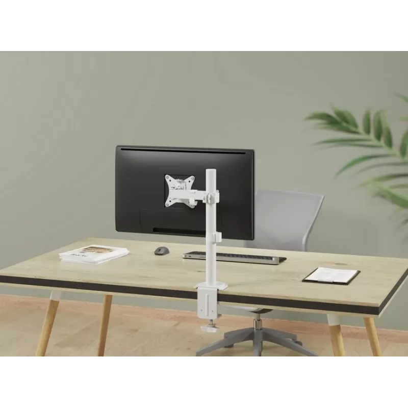 Equip 17 inch-32 inch Articulating Monitor Desk Mount Bracket, White