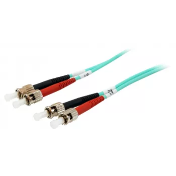 Equip ST/ST Fiber Optic Patch Cable, OM3, 2m, 2 m, OM3, ST, ST