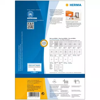 Self-adhesive printer label HERMA 10728 White 7 cm x 3.6 cm
