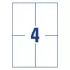 Avery Zweckform C32252-25 Two-Sided Perforated Postcards, 148 x 105 mm, 170 g/m², Matt White, 100 Cards