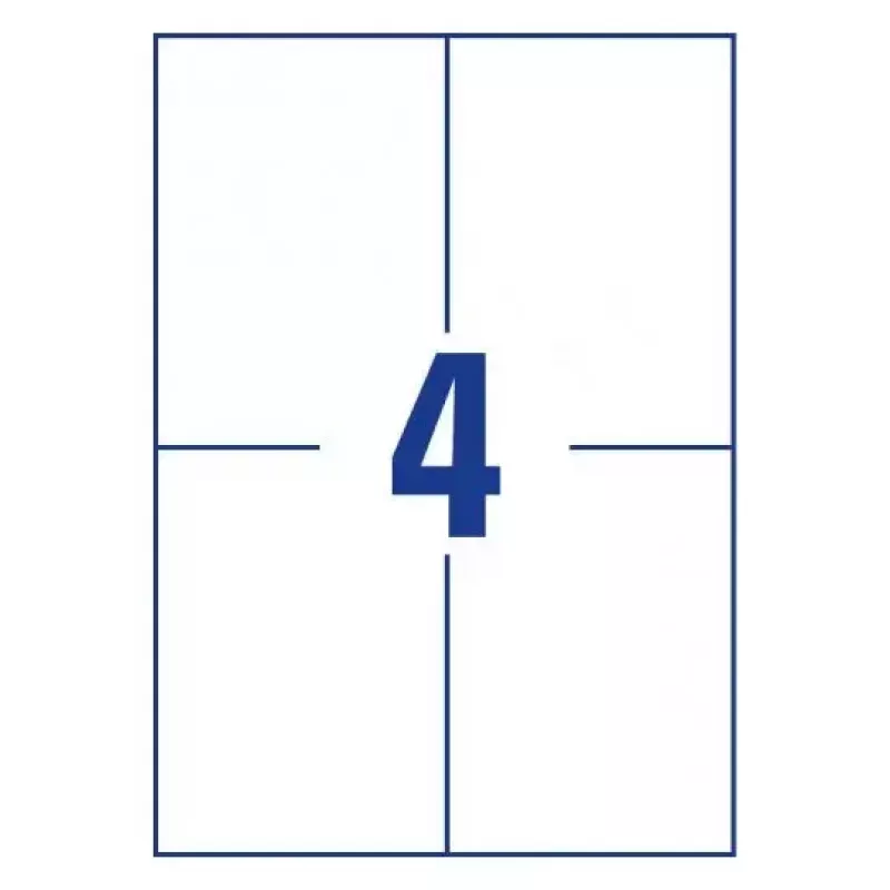 Avery Zweckform C32252-25 Two-Sided Perforated Postcards, 148 x 105 mm, 170 g/m², Matt White, 100 Cards