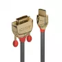 Lindy 15m HDMI to DVI-D Cable, Gold Line, 15 m, HDMI Type A (Standard), DVI-D, Male, Male, 1920 x 1200 pixels