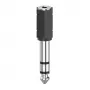 Cable Gender Changer Hama 00205194 3.5mm to 6.3mm Black Silver