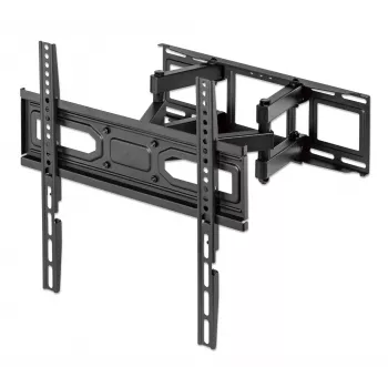 Manhattan Wall Mount for TV & Monitors (Full Motion), For screens 32 inch to 55 inch, VESA compatibility: all between 100x100mm to 400x400mm - check the dimensions of the four mounting holes on back of screen to ensure it fits, Max 40kg, Black, Bracket, Lifetime Warranty