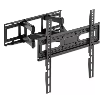 Manhattan Wall Mount for TV & Monitors (Full Motion), For screens 32 inch to 55 inch, VESA compatibility: all between 100x100mm to 400x400mm - check the dimensions of the four mounting holes on back of screen to ensure it fits, Max 40kg, Black, Bracket, Lifetime Warranty