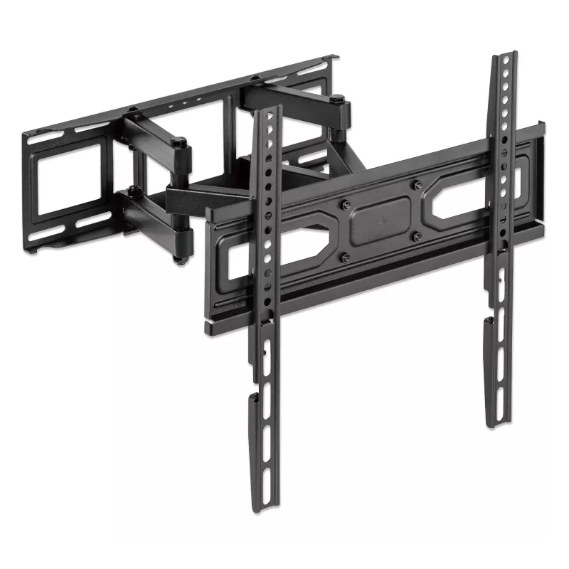 Manhattan Wall Mount for TV & Monitors (Full Motion), For screens 32 inch to 55 inch, VESA compatibility: all between 100x100mm to 400x400mm - check the dimensions of the four mounting holes on back of screen to ensure it fits, Max 40kg, Black, Bracket, Lifetime Warranty