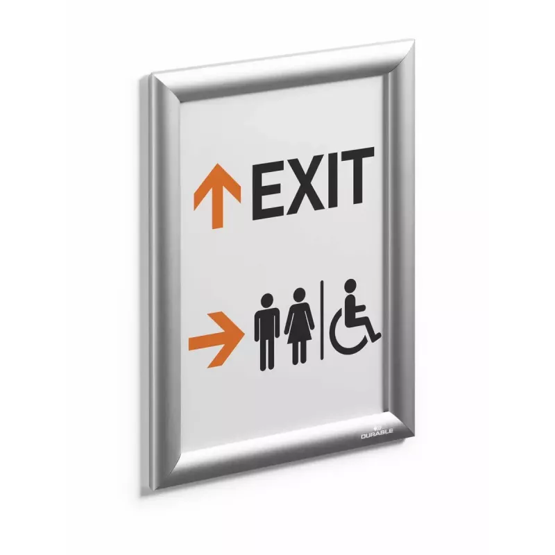 Wall Frame Durable 479623 192 x 279 mm Rectangle Silver Aluminium