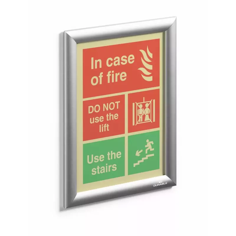 Wall Frame Durable 479623 192 x 279 mm Rectangle Silver Aluminium