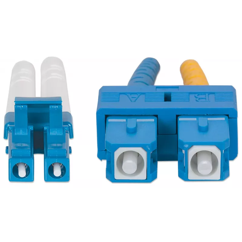 Intellinet Fiber Optic Patch Cable, OS2, LC/SC, 2m, Yellow, Duplex, Single-Mode, 9/125 µm, LSZH, Fibre, Lifetime Warranty