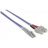Intellinet Fiber Optic Patch Cable, OM4, LC/SC, 3m, Violet, Duplex, Multimode, 50/125 µm, LSZH, Fibre, Lifetime Warranty