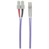 Intellinet Fiber Optic Patch Cable, OM4, LC/SC, 3m, Violet, Duplex, Multimode, 50/125 µm, LSZH, Fibre, Lifetime Warranty