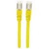 Intellinet Network Patch Cable, Cat7 Cable/Cat6A Plugs, 2m, Yellow, Copper, S/FTP, LSOH / LSZH, PVC, RJ45, Gold Plated Contacts, Snagless, Booted, Lifetime Warranty