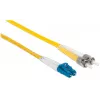 Intellinet Fiber Optic Patch Cable, OS2, LC/ST, 2m, Yellow, Duplex, Single-Mode, 9/125 µm, LSZH, Fibre, Lifetime Warranty